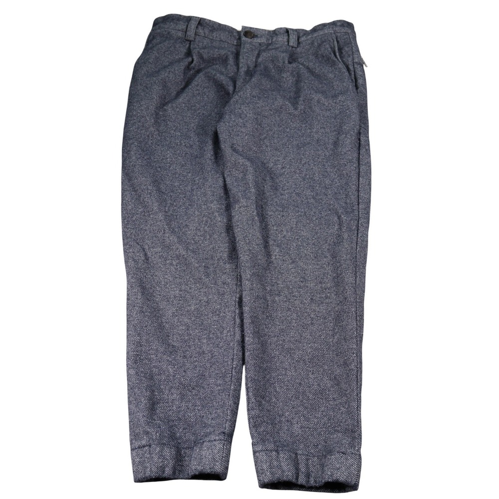 Brunello Cucinelli Pants Mens 34x25 Blue Herringbone Jogger Lined Made Italy